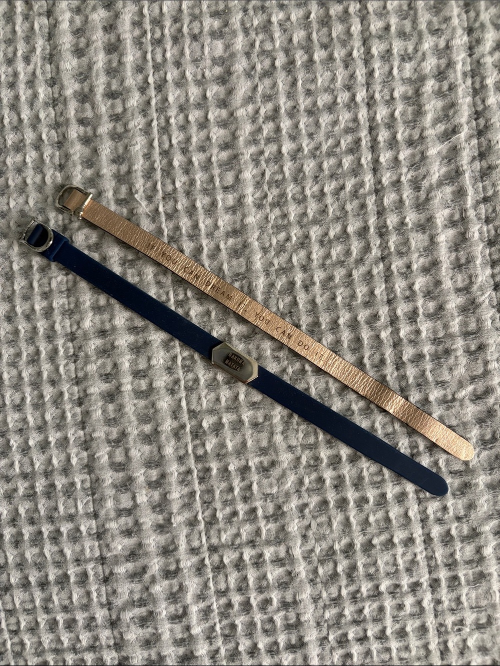 KEEP Collective Rose Gold and Navy Bracelet Duo